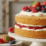 Victoria Cake with Jam and Cream Filling